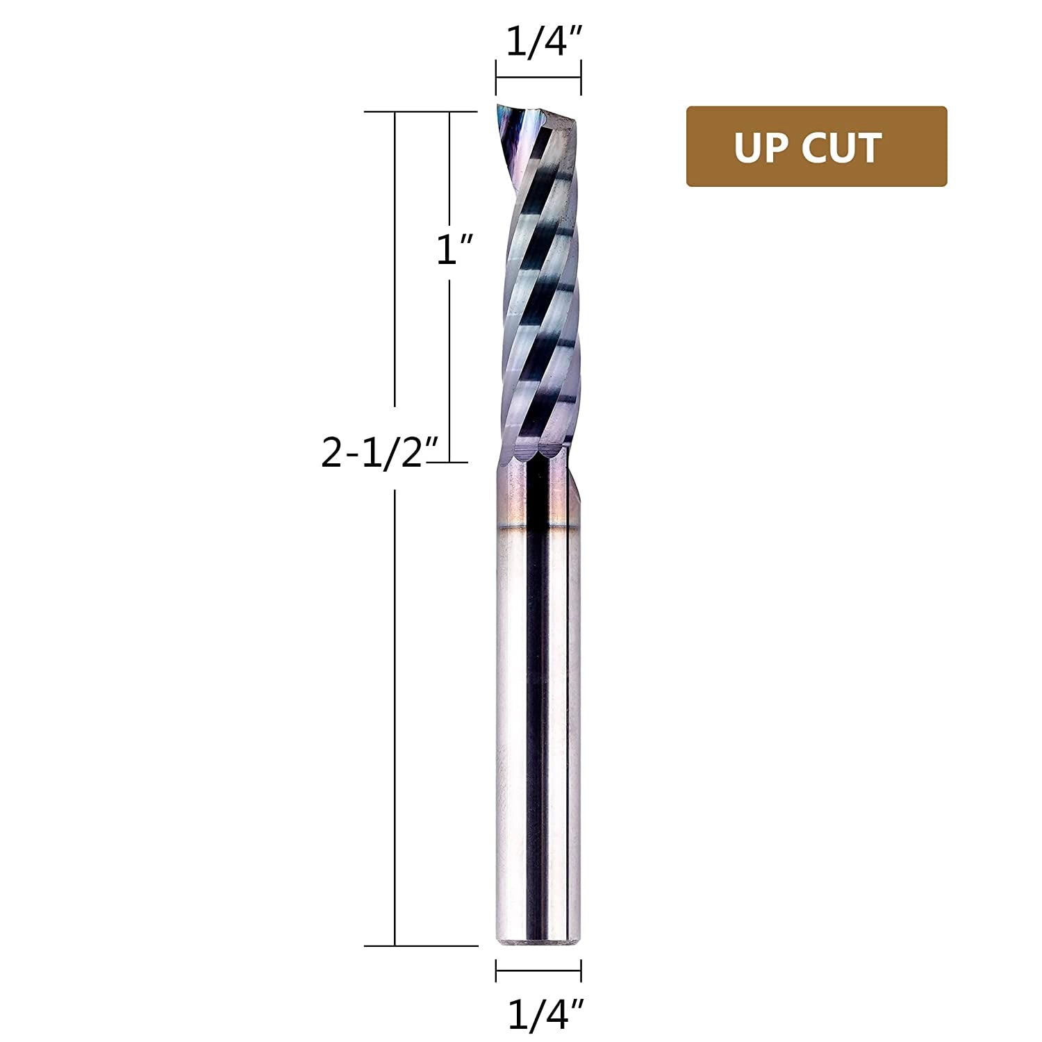 SpeTool 2 Flute 1/32 Dia 1/8 inch Shank Aluminum End Mill CNC Bits