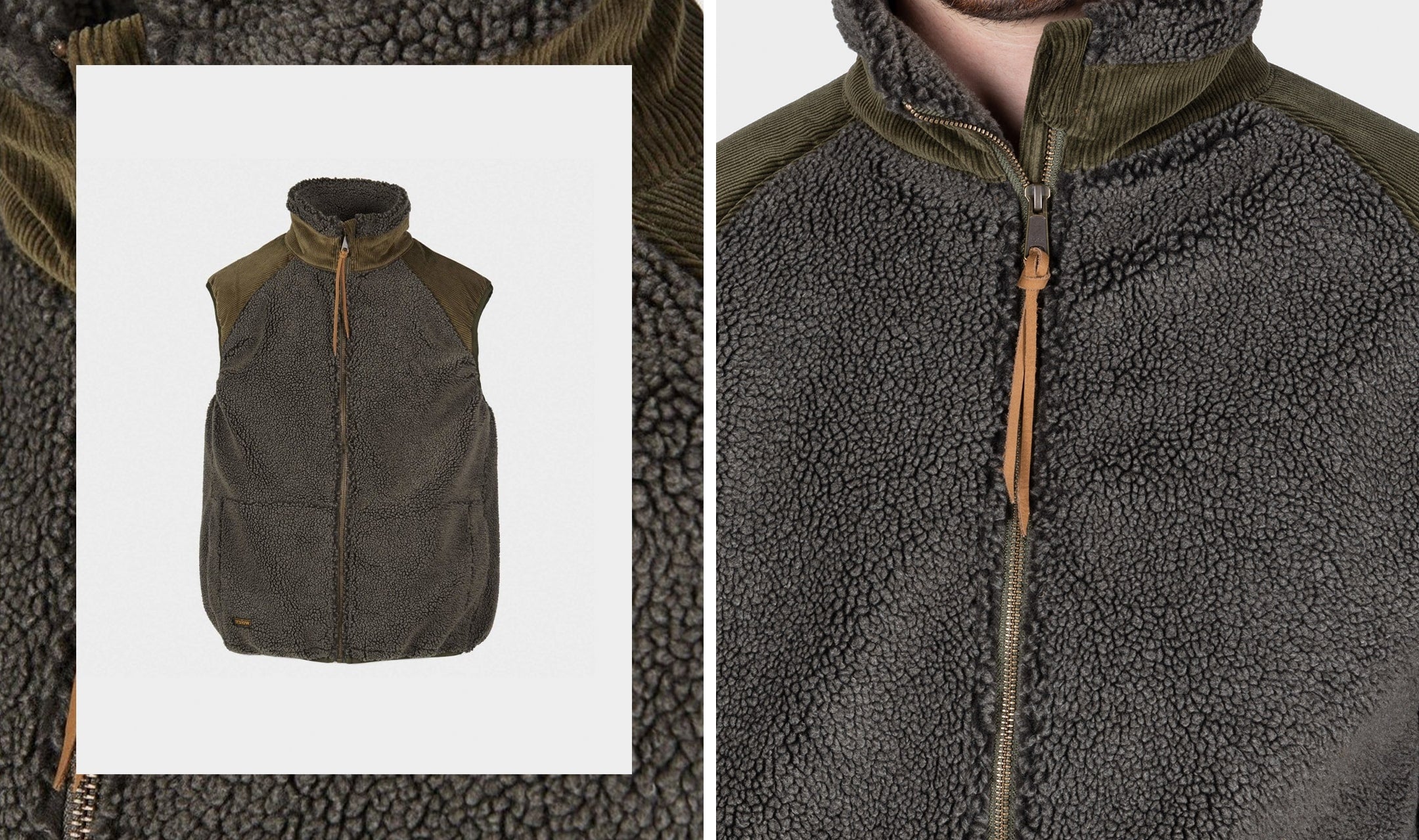 ORSLOW Boa Fleece Vest