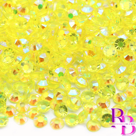 Yellow AB Transparent Resin Rhinestones