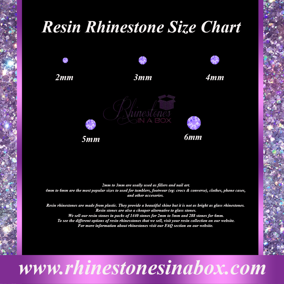 Resin Rhinestone Size Chart | Rhinestones in a Box | Reviews on Judge.me