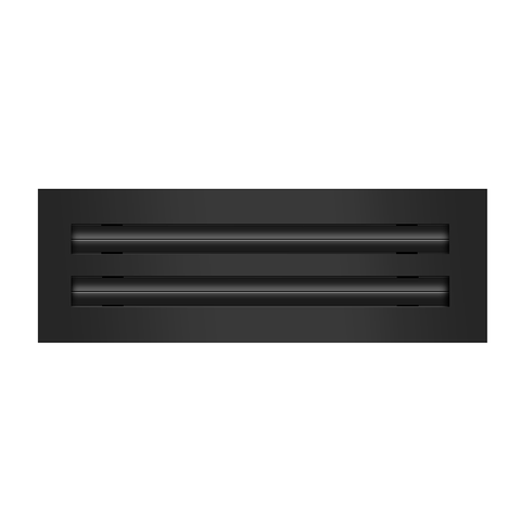 12" 2 slot linear slot diffuser black