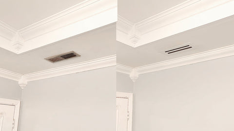 Old vs New Modern Air Vent Cover installed