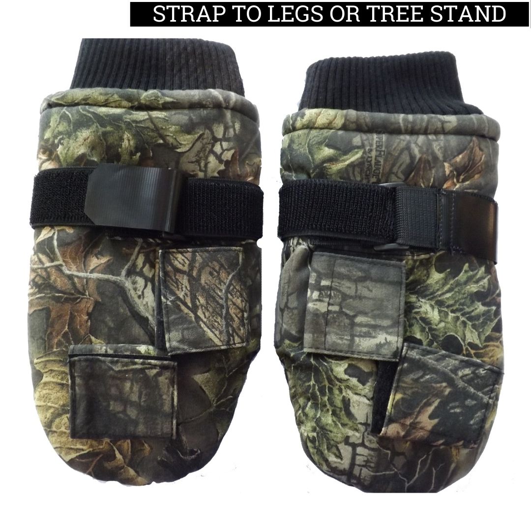Stand Mitts by Chill-N-Reel: Warm Thumbless Mittens for Hunting, Ice  Fishing, Sporting Events, Camping. Strap to Legs, Tree Stands, Chairs, Chill-N-Reel®