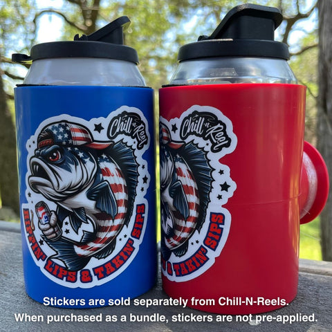 Merica Bundle - Blue and Red Chill-N-Reels with Redneck Fish Stickers