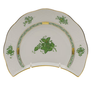Herend Chinese Bouquet Crescent Salad Plate, Green