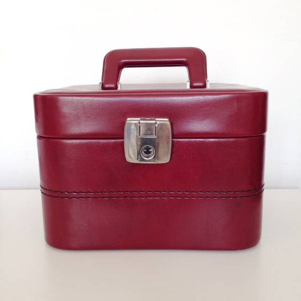 Dark red vanity case SOLD – Bobs & Dolly Shoes