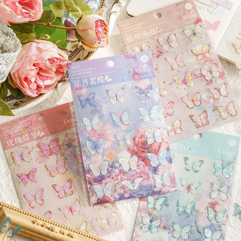 Double-Layer PET Decorative Butterfly Stickers for Journaling & Scrapbooking - PaperWrld