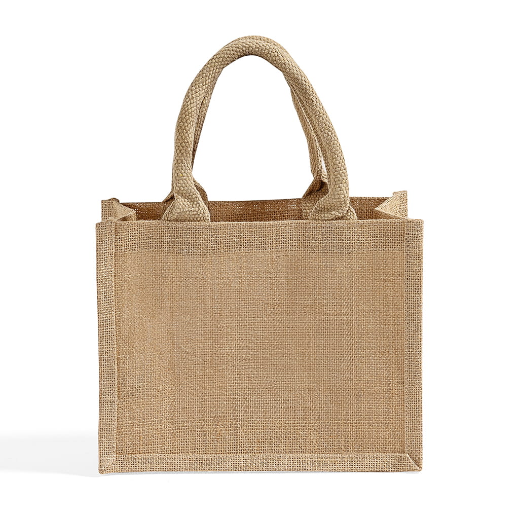 72 ct Rustic Wedding Favor Burlap Bags / Promotional Jute Totes - By Case - ToteBagFactory product image