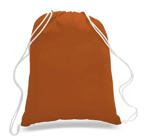 Rust-Cotton-Drawstring-Bag