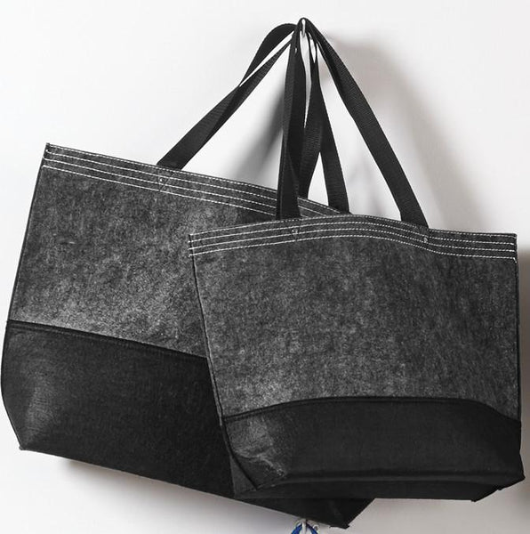 Felt-Large-Black-Tote-Bag