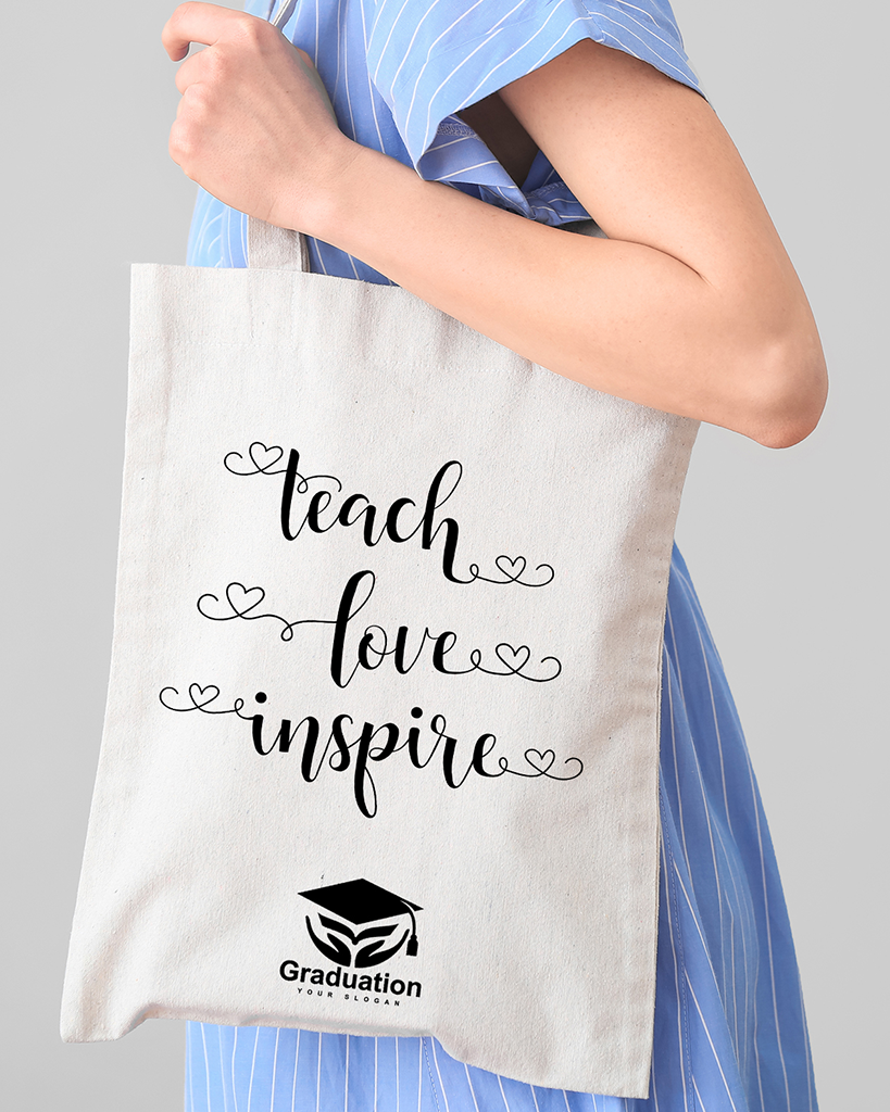 DIY Teacher Tote Bag with Cricut Iron-On Designs by Lindi Haws of Love The  Day