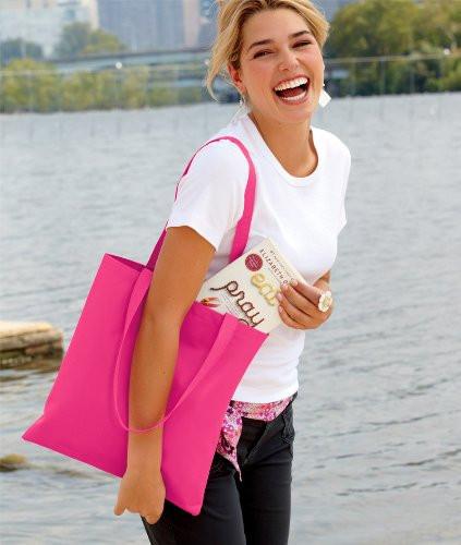 cheap polyester tote bags pink