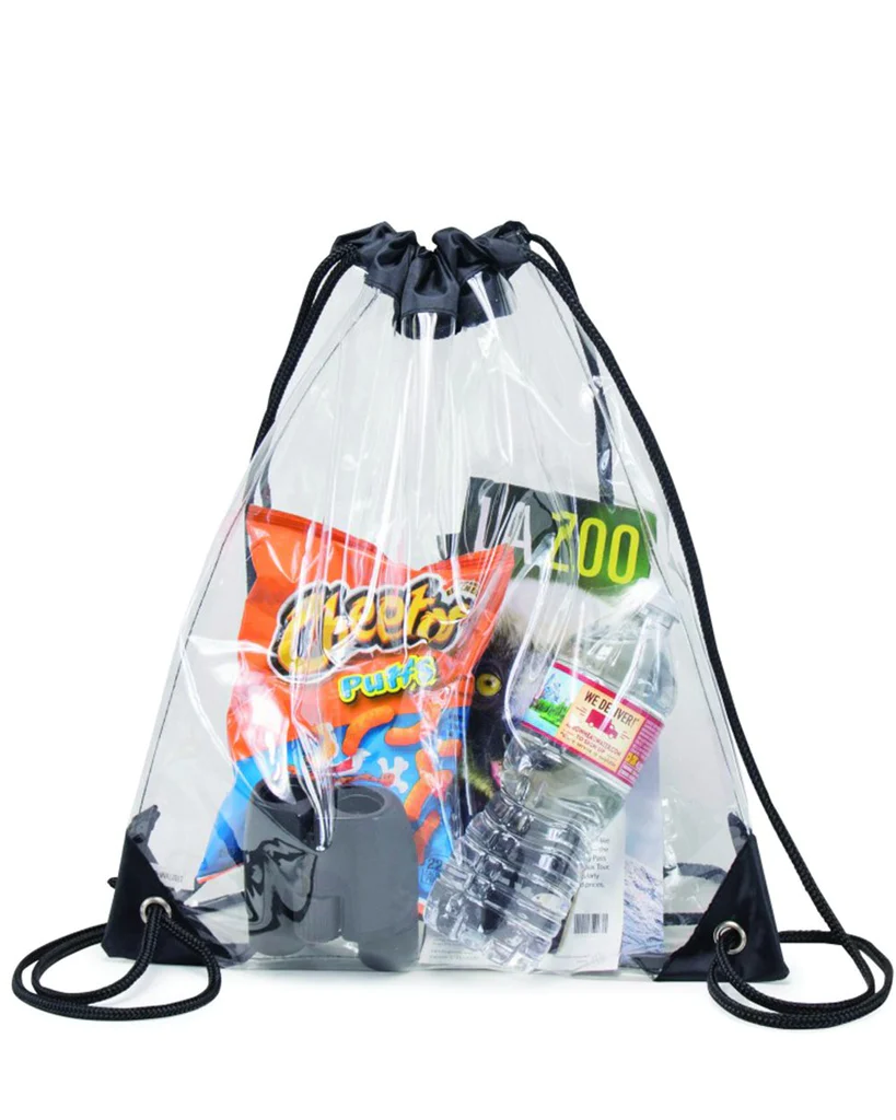 ToteBagFactory Clear Drawstring Bags