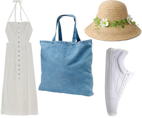 Bohemian-Outfit-With-Denim-Tote-Bag