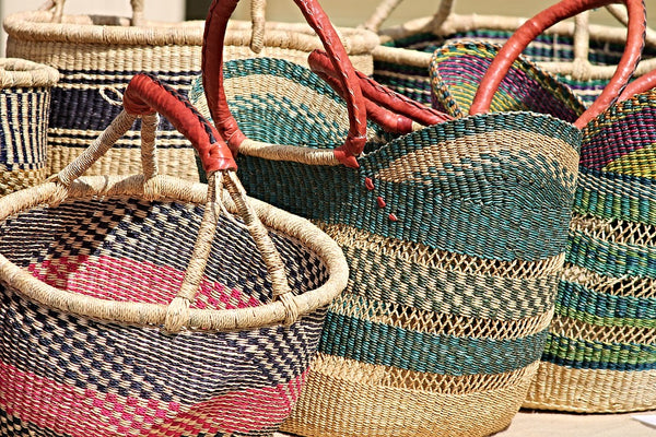 natural straw bags
