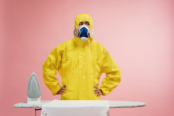 Yellow-Chemical-Hazard-Suit-Ironing