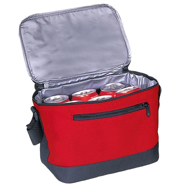red camping cooler bag