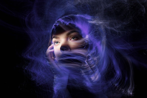 Purple-Smoke-Woman-Face