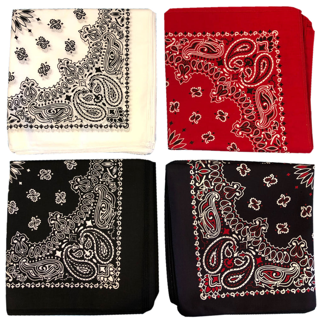 Wholesale Cotton Bandanas Bulk Bandanas Black Bandana Bulk Solid Bandanas