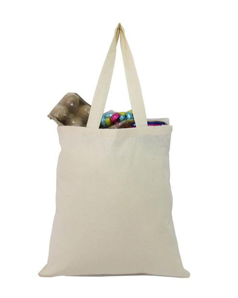 12 ct Premium Quality 100% Cotton Reusable Tote Bags - By Dozen