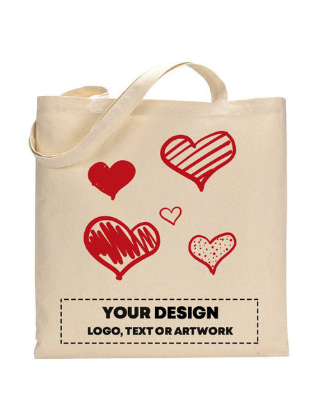 Happy Valentine's Day inside Heart Printed Tote Bag, Reusable Tote Bag –  Festival Gift Shop