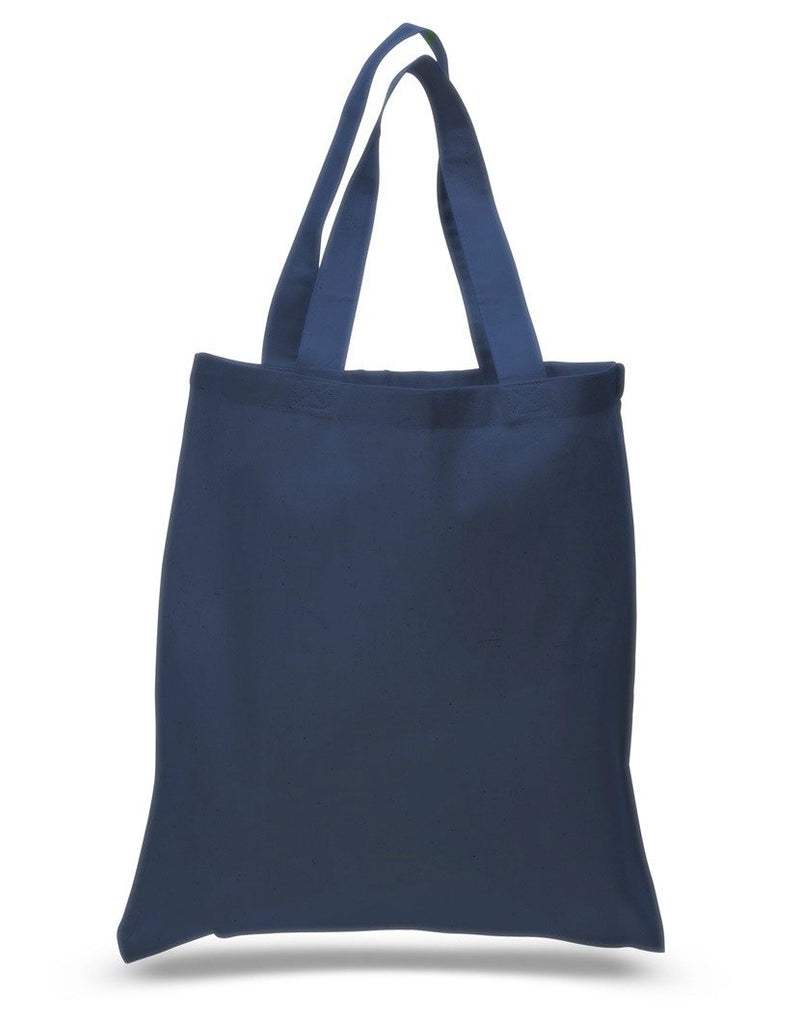 navy and white tote bag