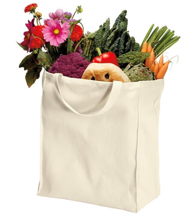 Durable 100% Cotton Twill Grocery Tote