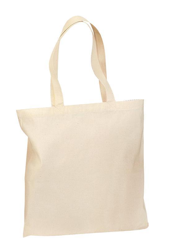 Budget Friendly 100% Cotton VALUE Tote Bag with Contrast Handles