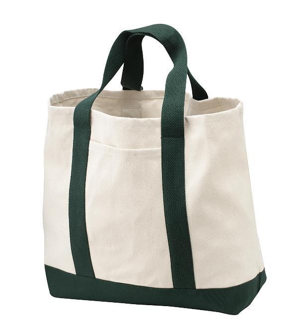 Heavy Canvas Tote Bags, Twill Two Tone Shopping Tote Bag - TF285