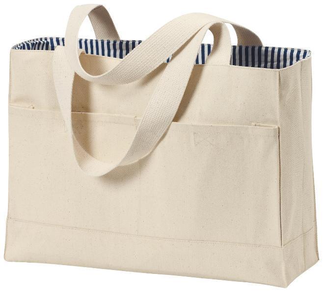 100% Cotton Twill Double Pocket TOTE