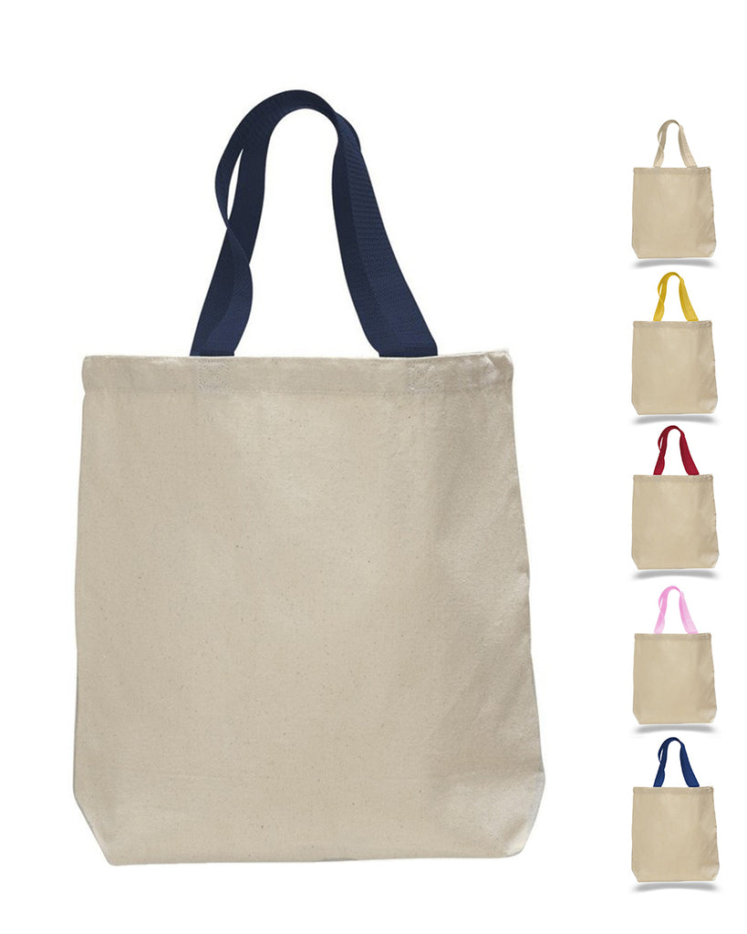 Cotton Canvas Tote Bags wholesale,Contrast Handles wholesale tote bags