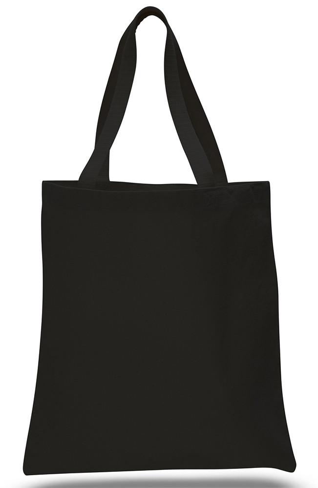 black and white canvas tote bag