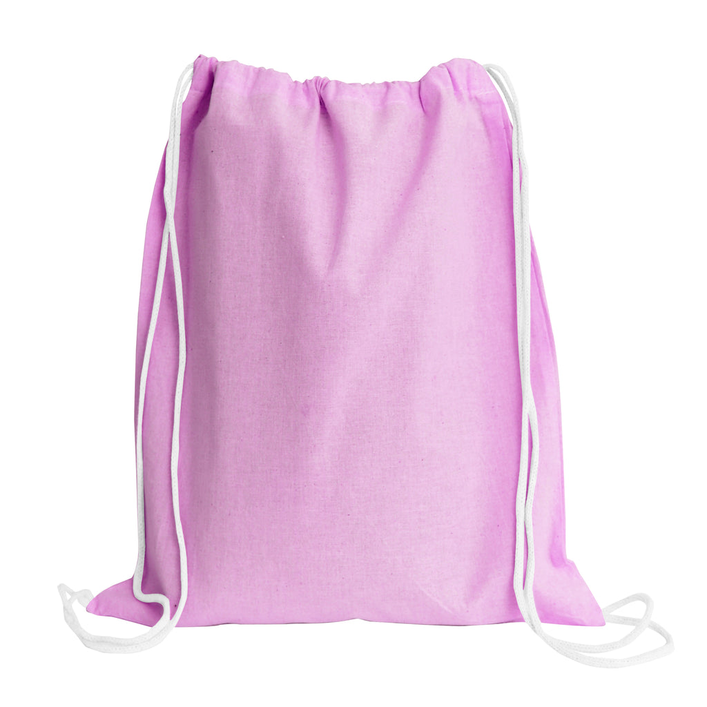 pink drawstring backpack