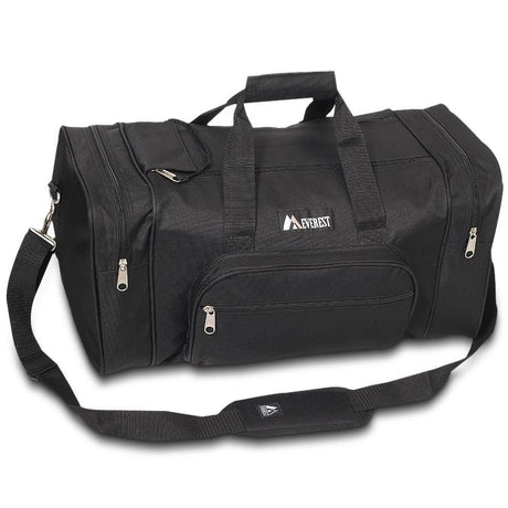 Everest Sporty Travel Duffel Bag, Gray/Black