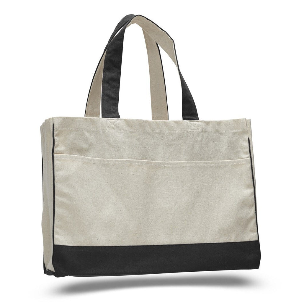 Wholesale Cotton Canvas Tote Bag with Inside Zipper Pocket