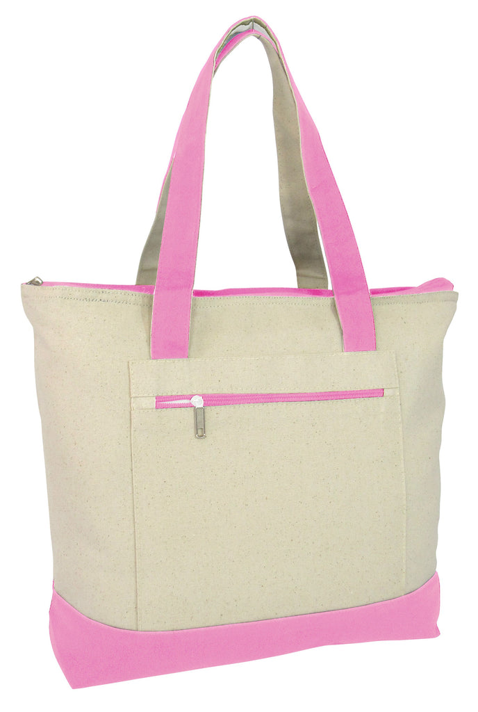 Heavy Canvas Zippered Shopping Tote Bags,Wholesale canvas tote bags