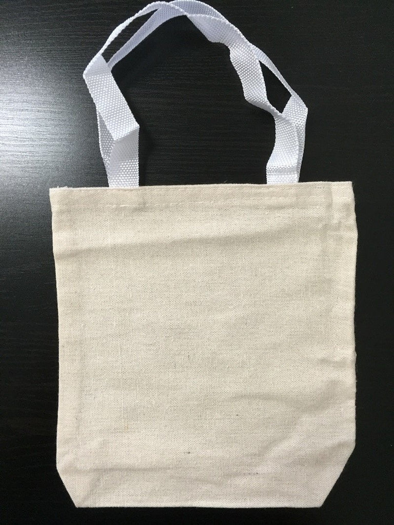 6&quot; MINI CanvasTote Bag with Fabric Handles,Promotional mini tote bags