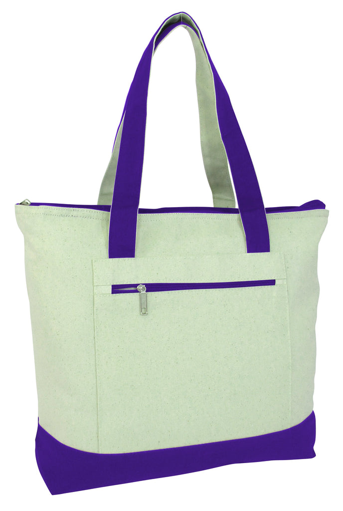 Heavy Canvas Zippered Shopping Tote Bags,Wholesale canvas tote bags