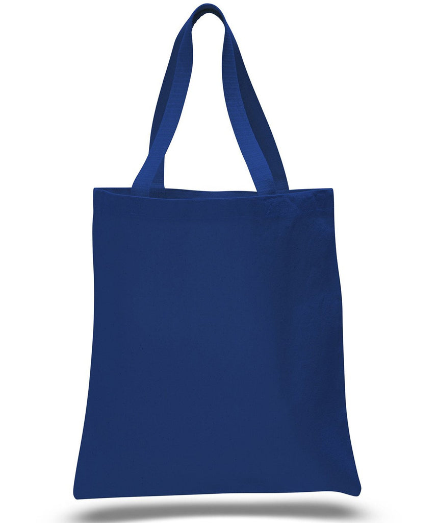 blue canvas tote bag