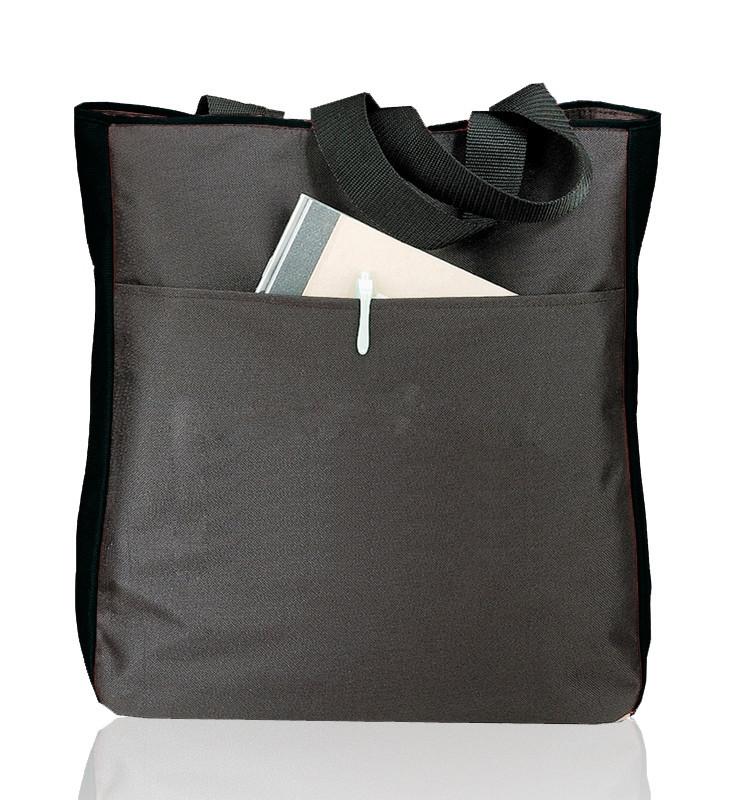 Side Zippered Polyester Tote BAGS