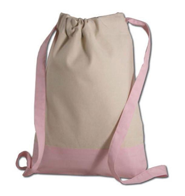 Two Tone Canvas Sport BACKPACK / Drawstring Bag BPK390