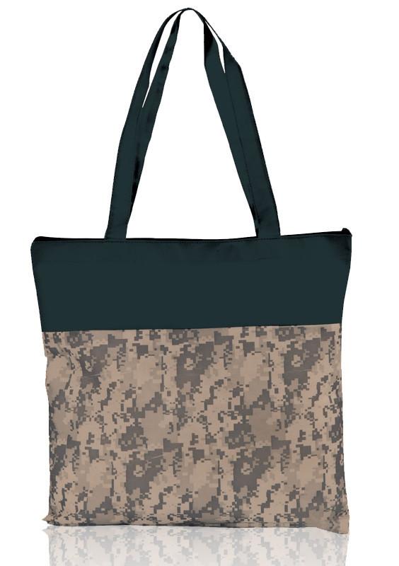 MILITARY Style Non-Woven Polypropylene Two-Tone Tote Bag