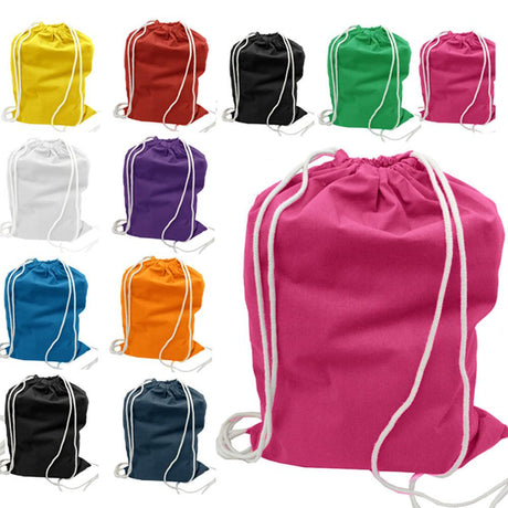 Drawstring Backpack 100% Cotton Blanks