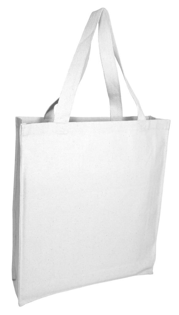 white cotton tote bag