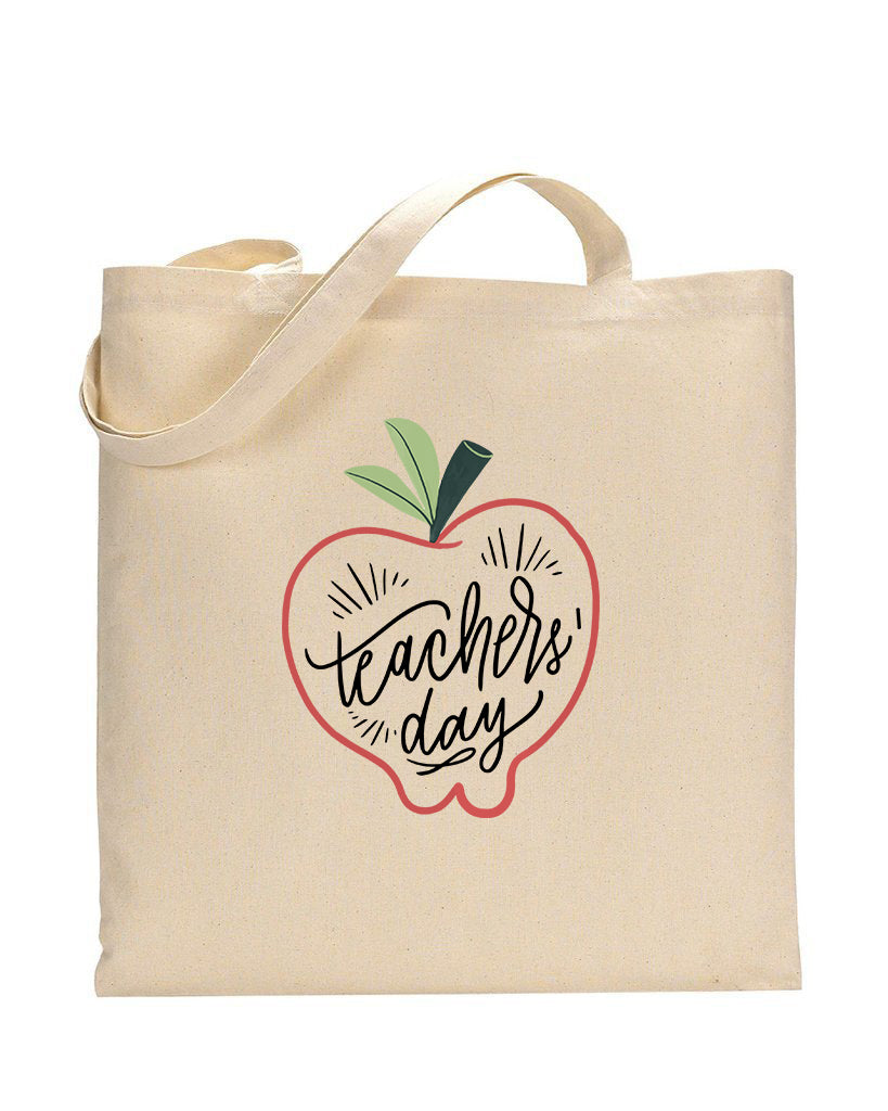 Green Apple Customizable Tote Bag- Teacher's Tote Bags