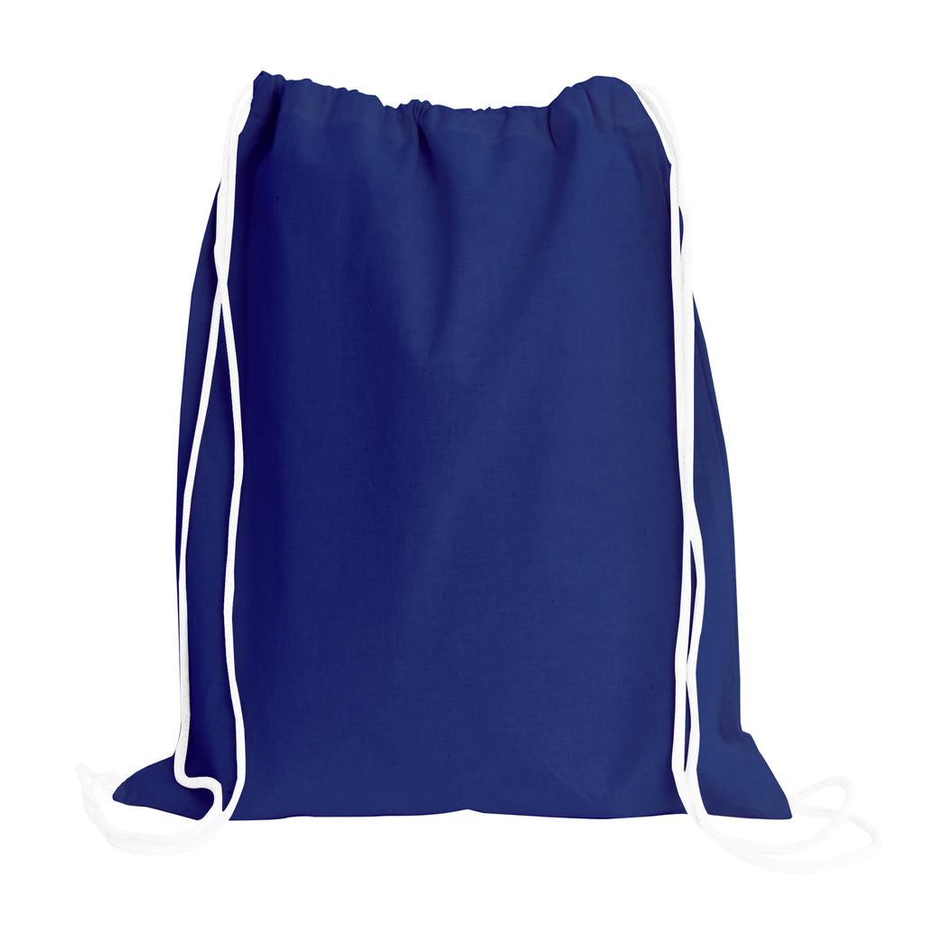 royal blue drawstring bag