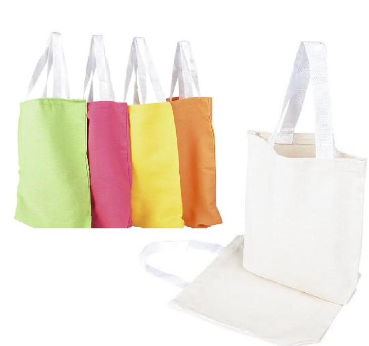 Small Canvas Tote Bag / Book Bag, Small cotton gift bag