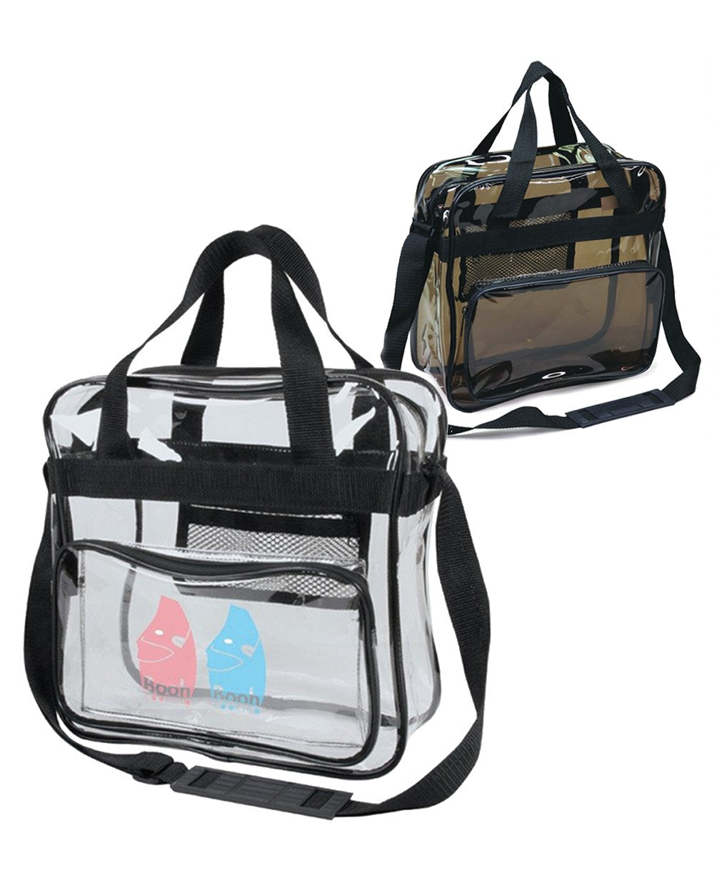 BeeGreen Stadium Clear Bags w Front Pocket and Adjustable Shoulder Car–  backpacks4less.com