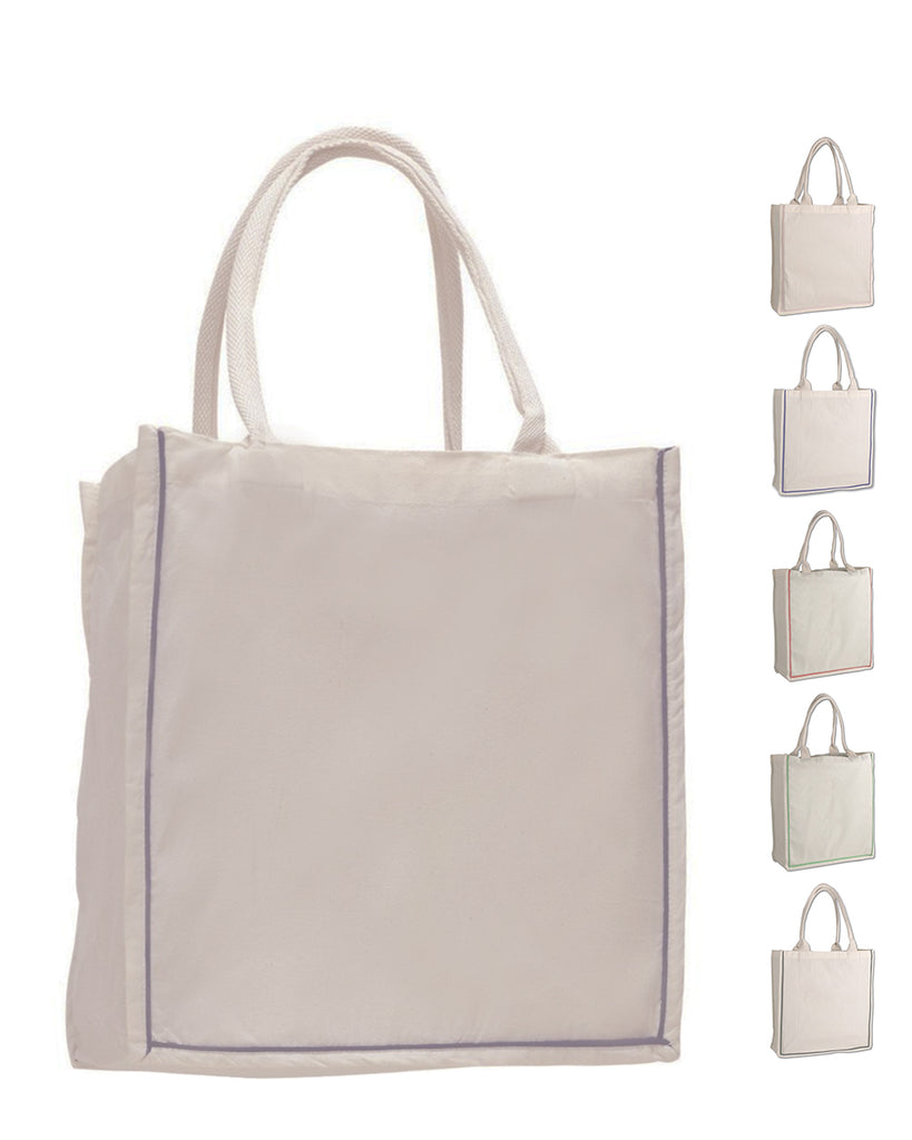Reusable Color Stripe Fancy Shopping Medium Wholesale Tote Bags