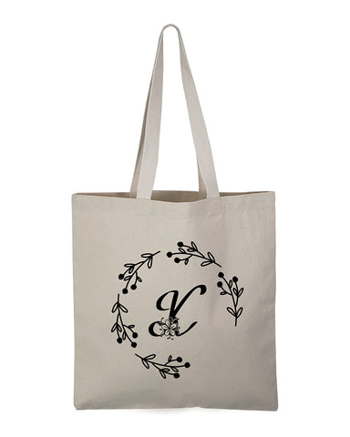 ''K'' Letter Initial Canvas Tote Bag - Initials Bags - Logo Tote Bags ...